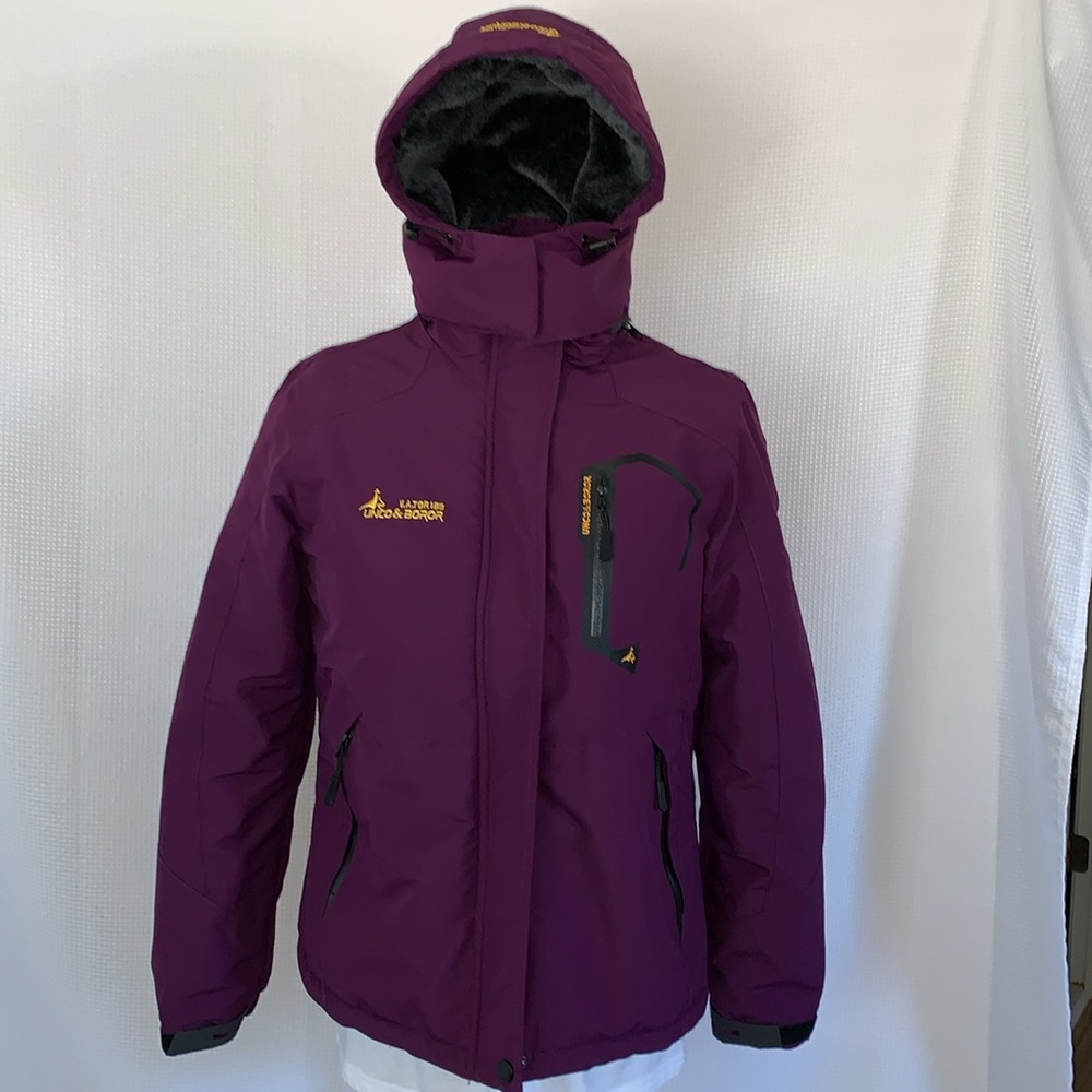 Women's Moerdeng Purple water proof Insulated Hooded Winter Parka - Picture 2 of 10